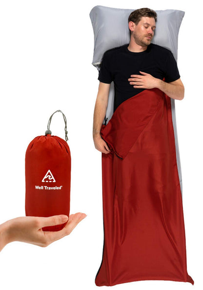 TRAILBLAZER Red Silky Sleeping Bag Liner