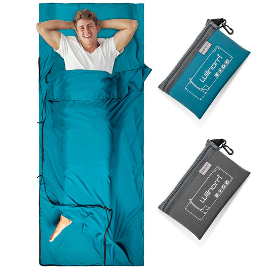 WILLNORN Silky Ultralight Sleep Liner with Dual-Zipper